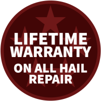 Lifetime warranty on all Hail repair